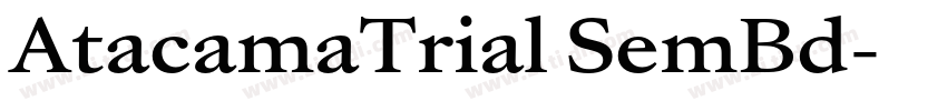 AtacamaTrial SemBd字体转换